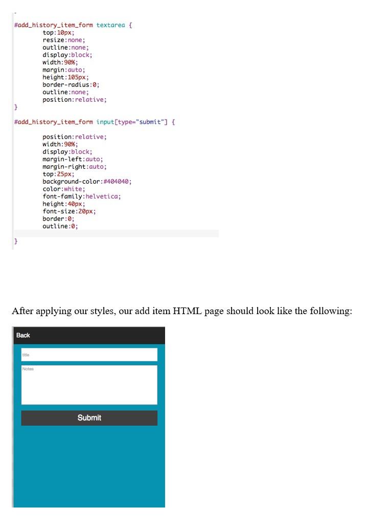 code and displays the images as seen on the screen shots using