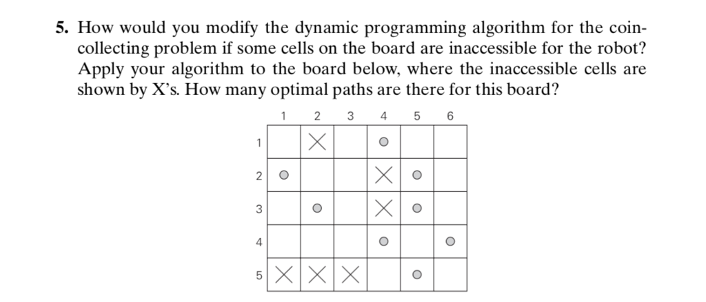  //PYTHON 5. How would you modify the dynamic programming algorithm for