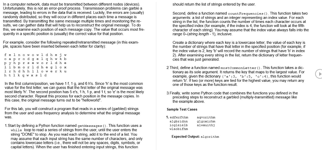  In a computer network, data must be transmitted between different nodes