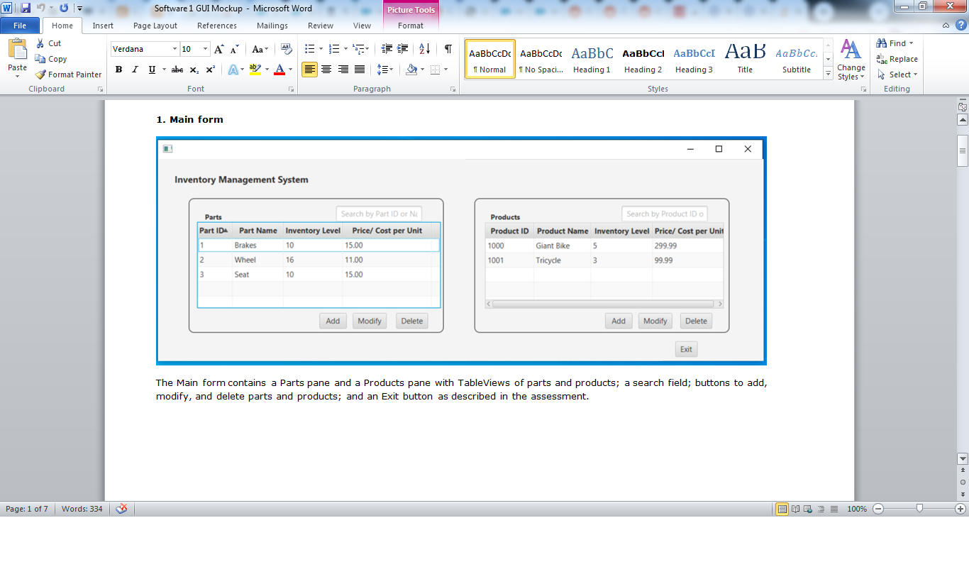 Java 1 You are working for a small manufacturing organization that has