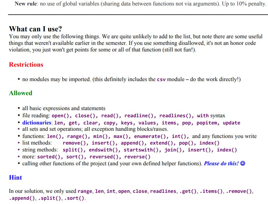  MOST be in PYTHON 3.6 Please complete the functions read_file -