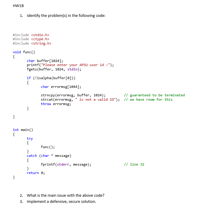 I need to know why this code has a flaw and what