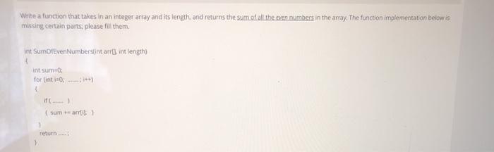  Write a function that takes in an integer array and its