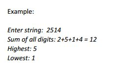 program that asks the user to enter a series of single digit