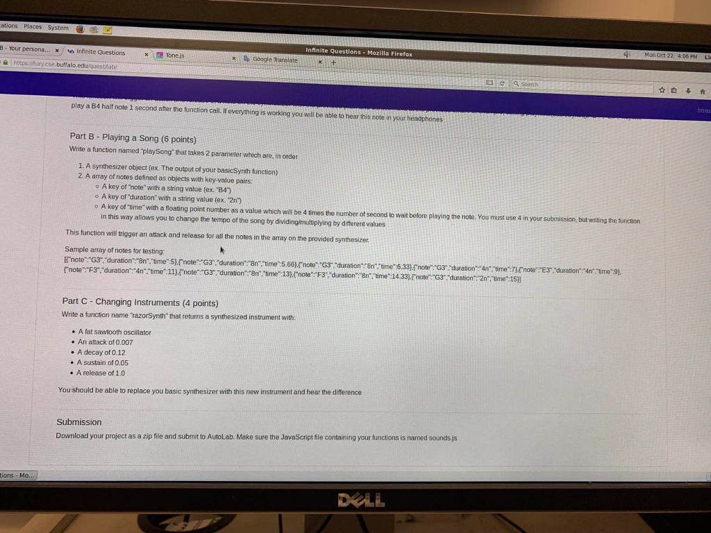 Write a function name"razorSynth"that returns a synthesized instrument with: A fat sawtooth