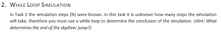 TASK 2 STEPS 1. INITIALIZE ALL CONSTANTS AND VARIABLES TABLE 1: INITIAL