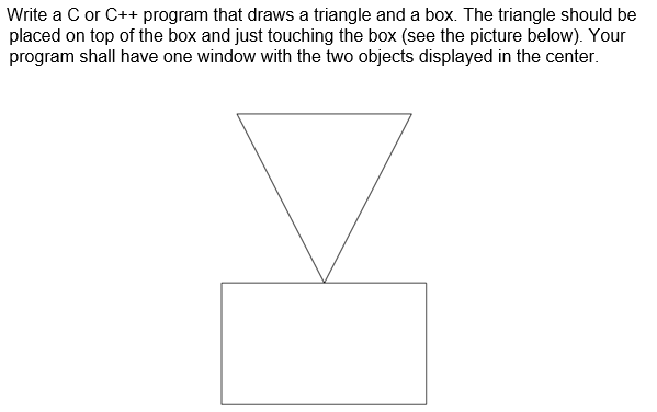 PLEASE ANSWER USING AN OPENGL ENVIRONMENT AND INCLUDE COMMENTS Write a C