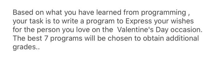oop please Based on what you have learned from programming, your task