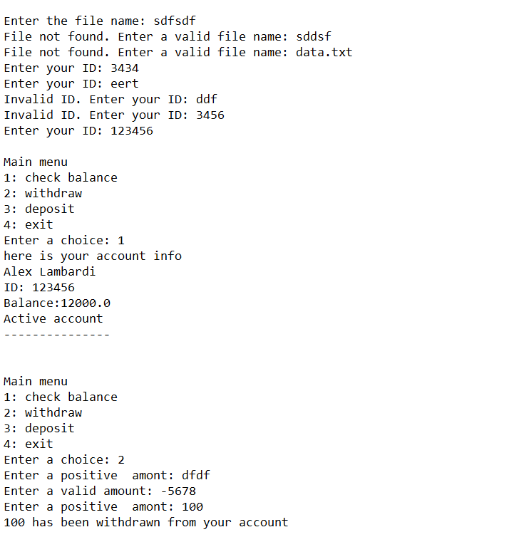 12000 Mary Busta 345678 1500 Tia Yang 907856 12350 Alex Bogdan 452367