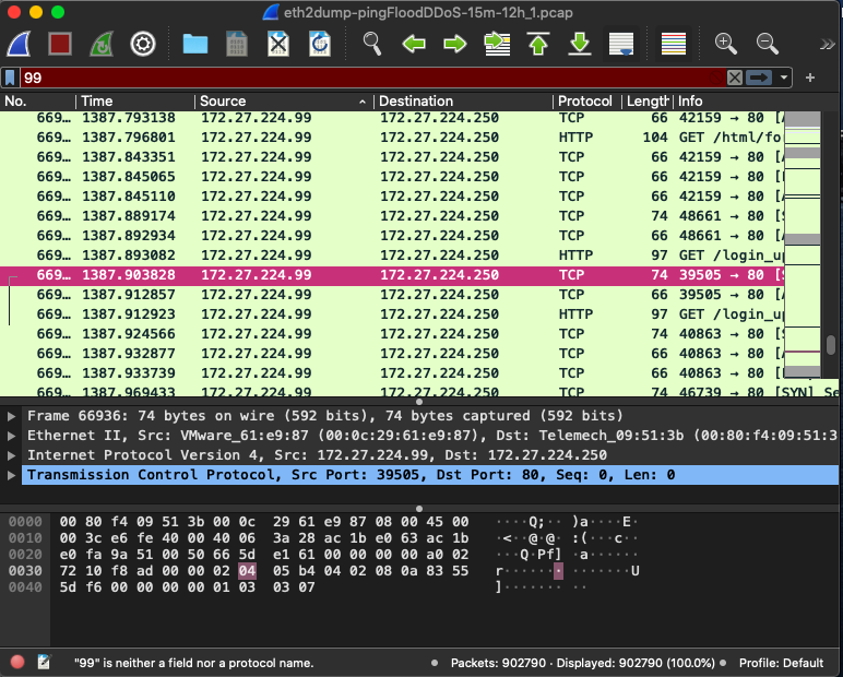 Q4. Network Traffic Analysis (20 points) Use Network Miner program to load