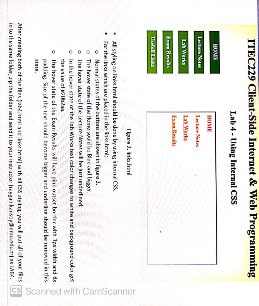 create a web page similar to the one given in Figure 1.