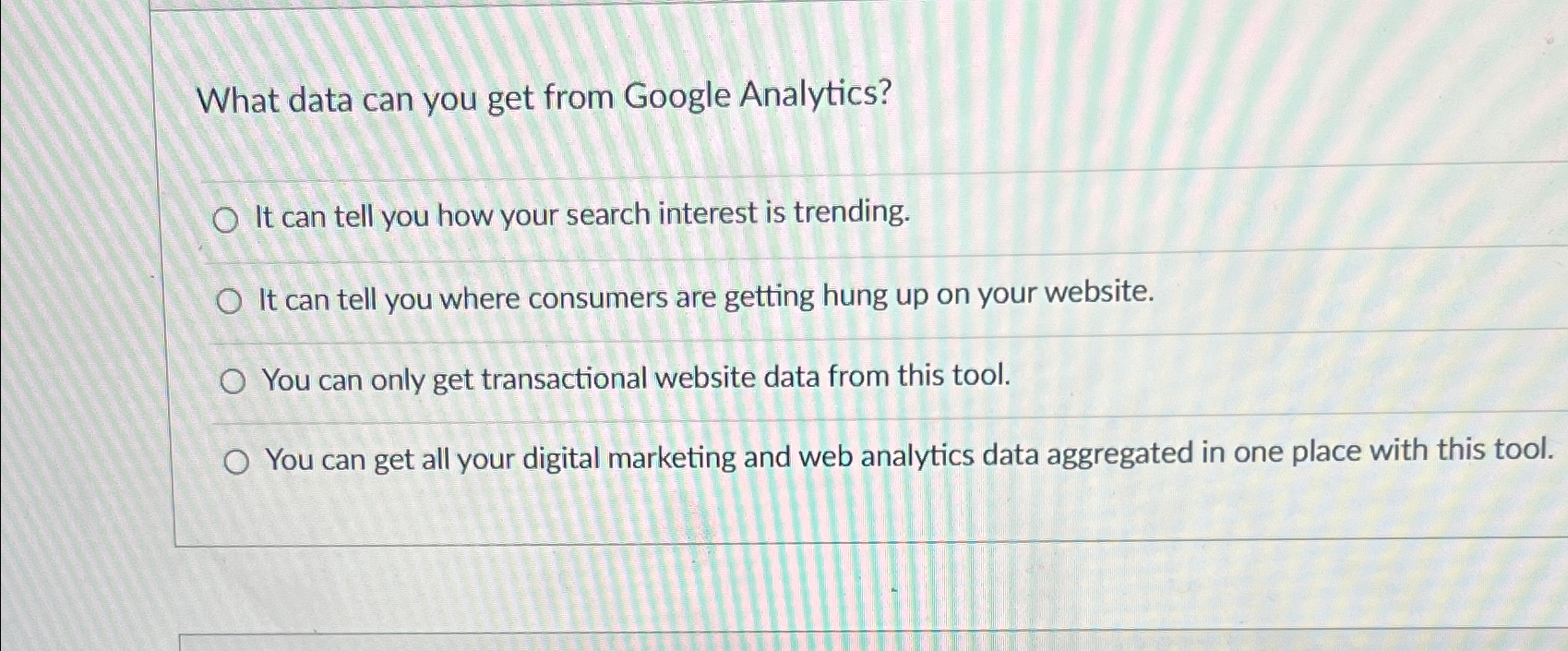  What data can you get from Google Analytics? It can tell