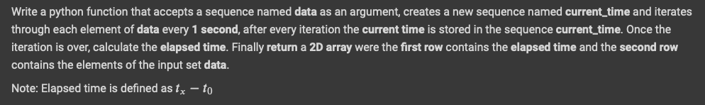 Write a python function that accepts a sequence named data as