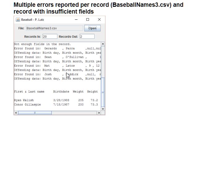 read it back in writing the data to the screen showing that