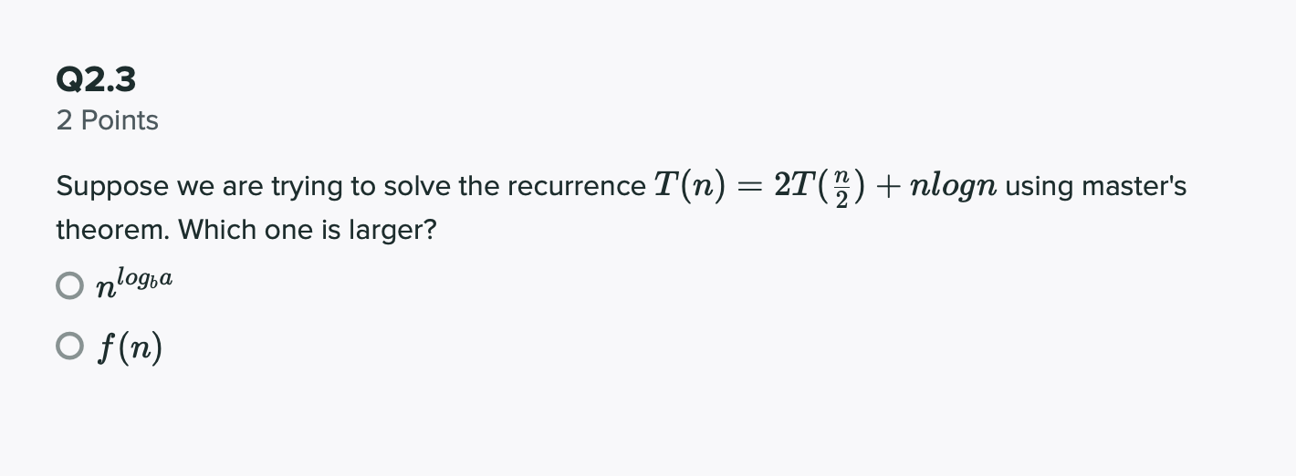If f(n) = O(nloga-C) for some constant e > 0, then T(n)