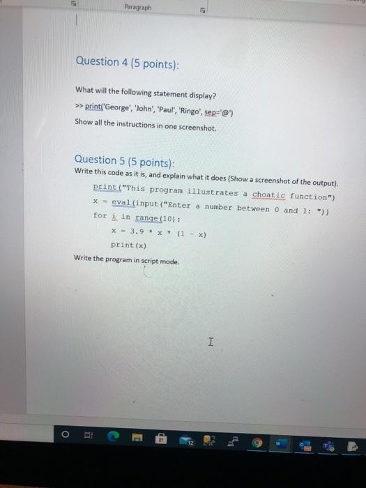 variables result, w, x, y, and are all integers, and that w
