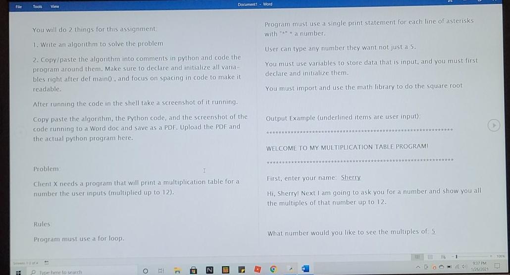  python coding Documents - Word File Tools View You will do