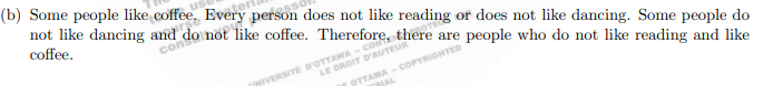 Then determine whether the argument is valid. If the argument is valid