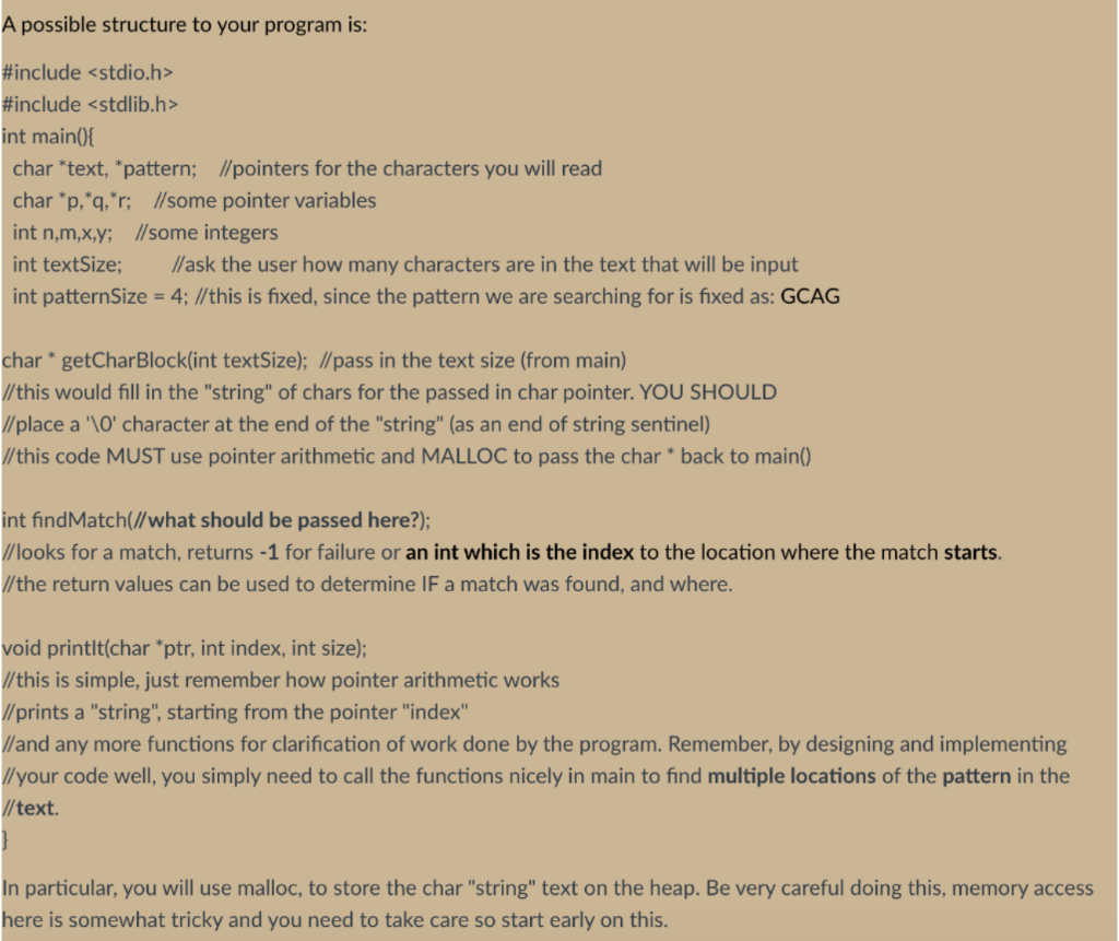 the pattern is in the text) a specific pattern in a general