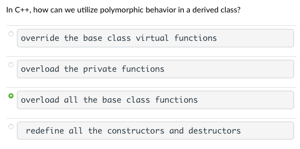  In C++, how can we utilize polymorphic behavior in a derived