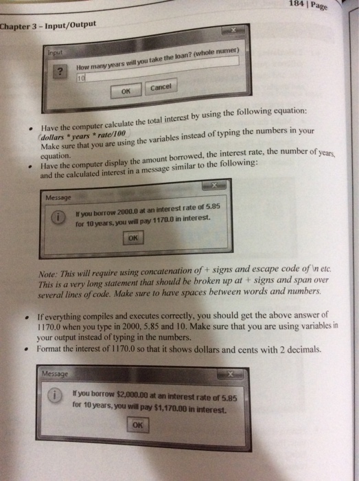 Assignments 1 calculating Interest Using Boxes: Your goal is to ask the