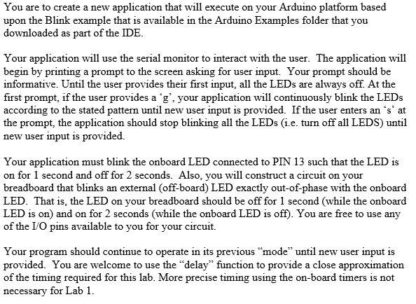 You are to create a new application that will execute on
