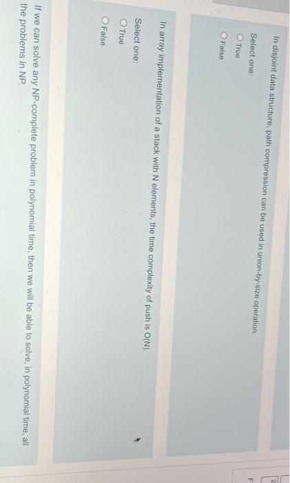  In disjoint data structure, path compression can be used in union-by-size