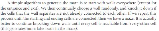 Prove that the mazes generated byt the algorithm described in the below