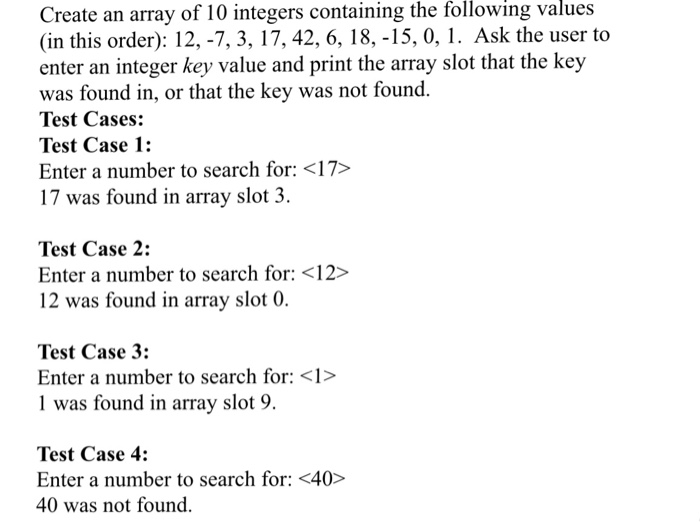  7. For java please: Create an array of 10 integers containing