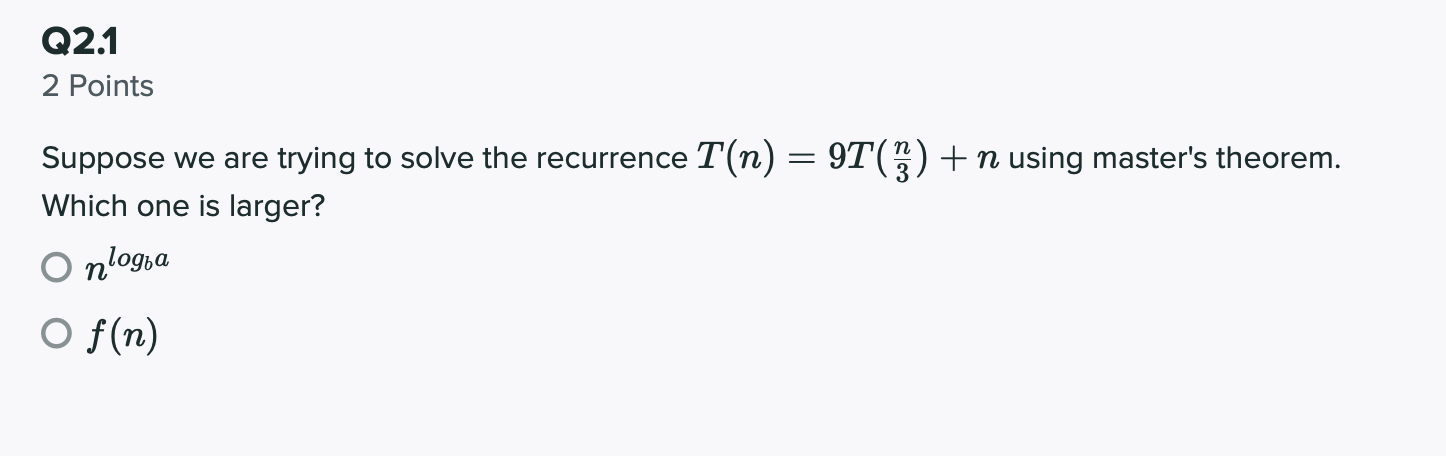 If f(n) = O(nloga-C) for some constant e > 0, then T(n)