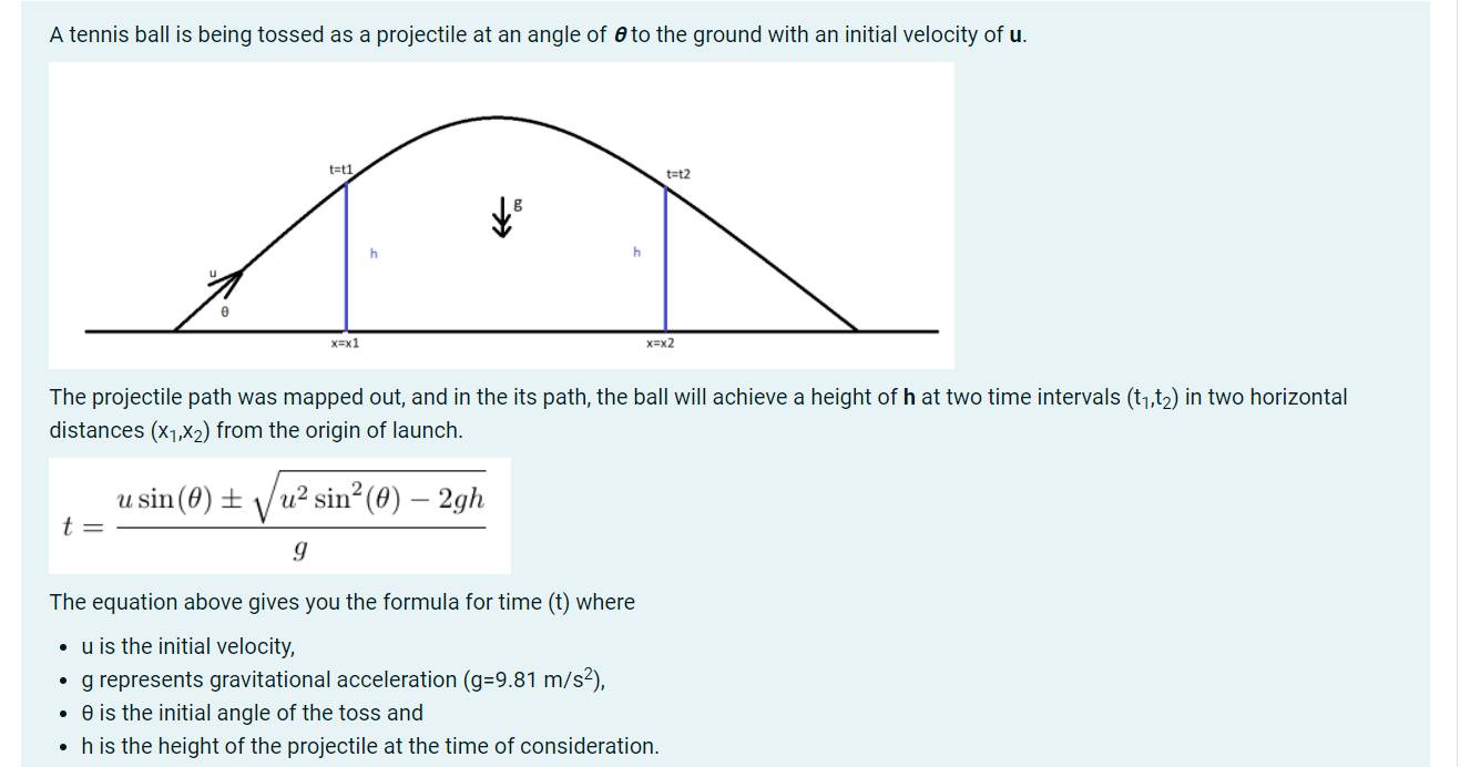 Please solve it using visual studio code. A tennis ball is being