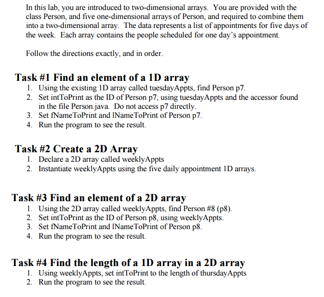 public class Person { String fName; String lName; int ID; static