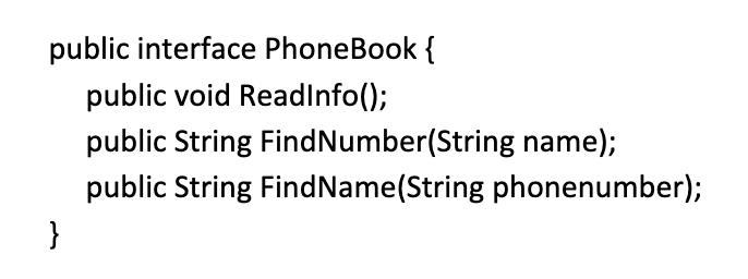 AP CS A JAVA: Using the following interface create a program that