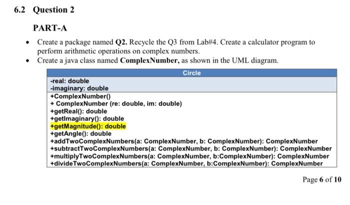  6.2 Question 2 PART-A Create a package named Q2. Recycle the