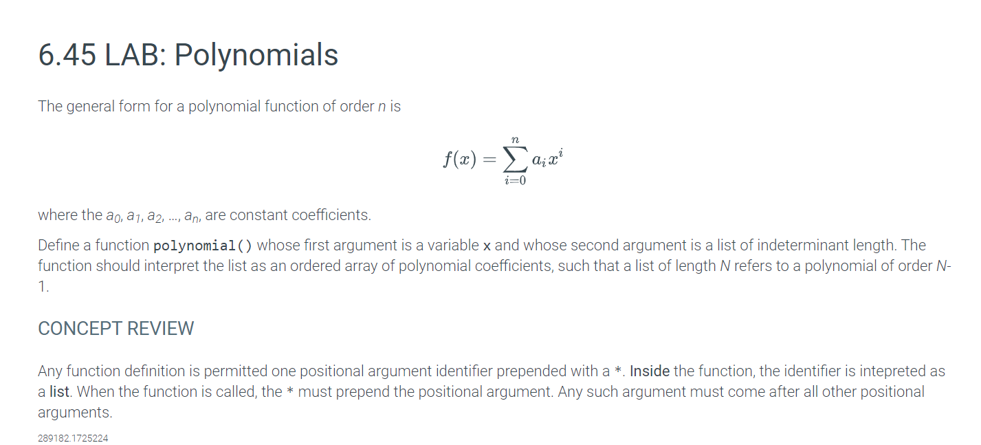 n is where the a0, a1, a2, , an, are constant coefficients.