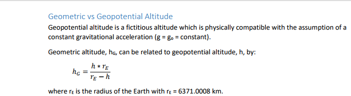 and stratosphere which range from sea level (h = 0 km) to