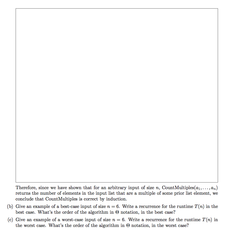 CountMultiples, takes as input a list of m 1 distinct positive integers