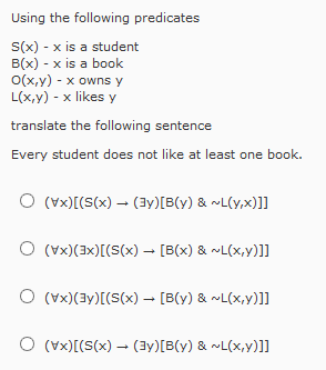 the following sentence If a student likes a book, he or she
