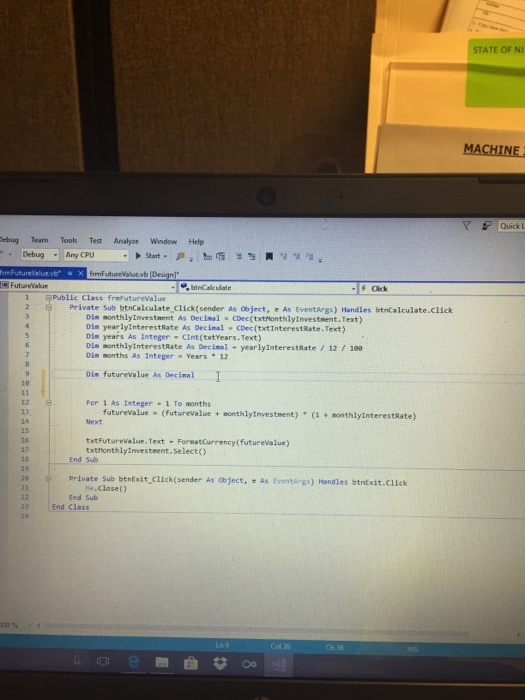picture is the code. The second picture is the processes where you