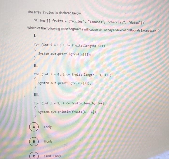 0; for (int k = 0; i = 3) count: } return