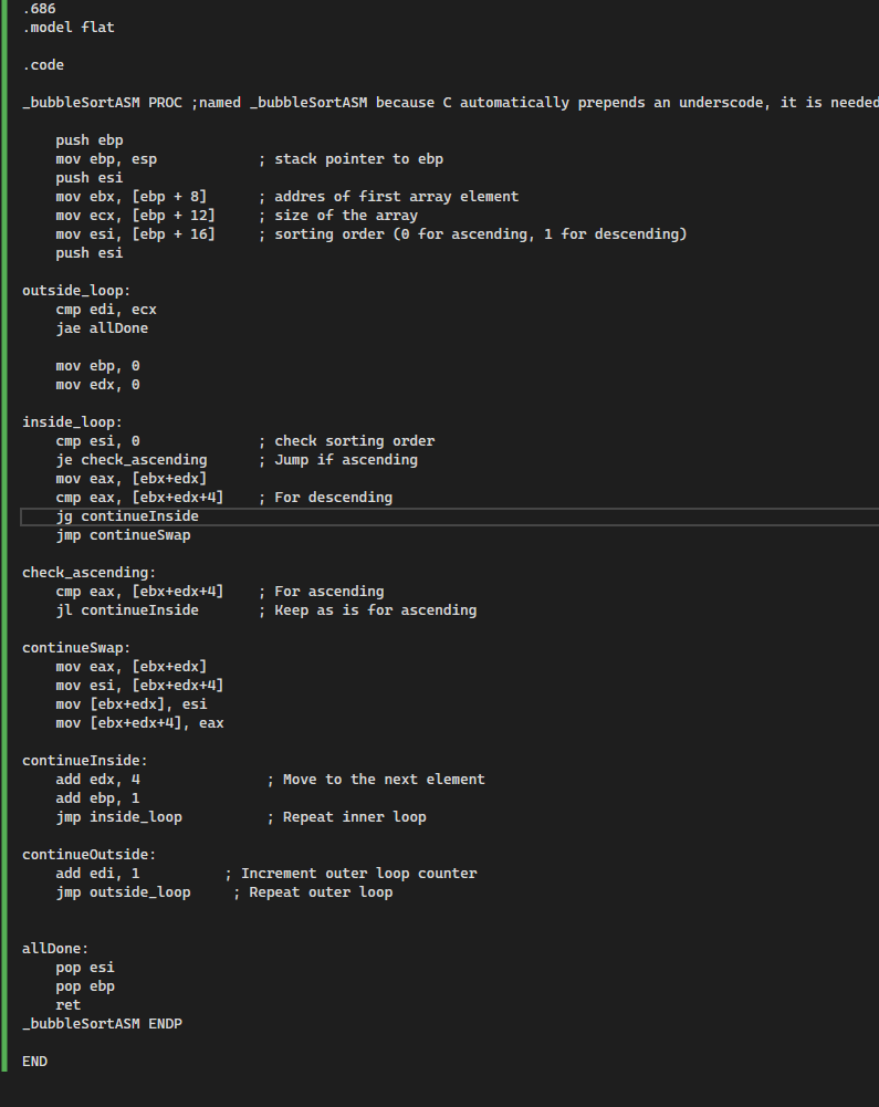  please help me fix this assembling code, my output is negative