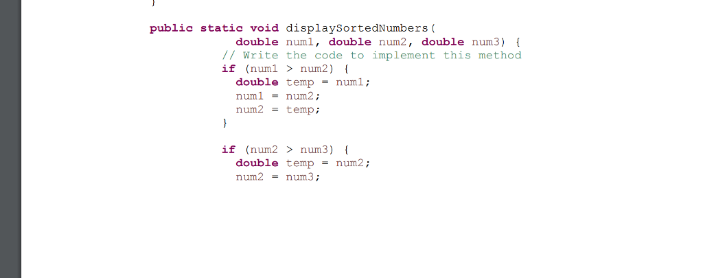 a triangle Print out each row of data, then sort each row
