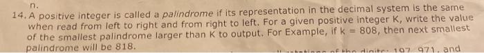  make flow chart n. 14. A positive integer is called a