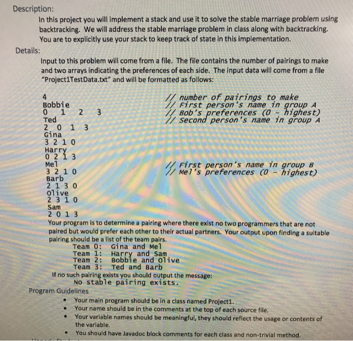  use java. implement a stack in array and use it to