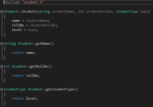 constructor which accepts the same 3 parameters as the parent class Student's