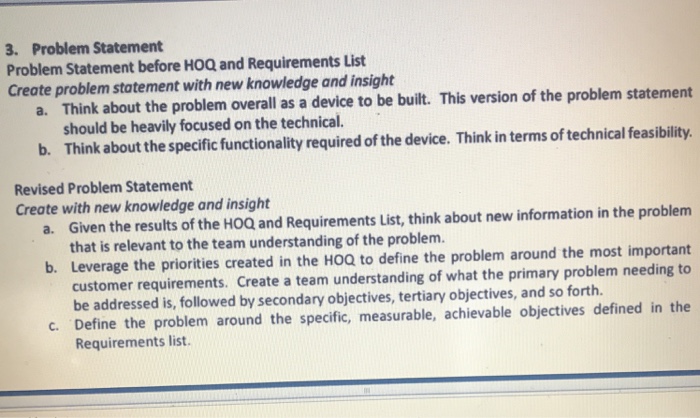  Need help can you please write a problem statement using what