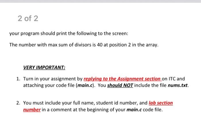 due date and time ( Late Assignments will not be accepted for