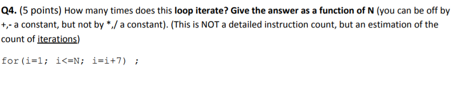  How many times does this loop iterate? Give the answer as