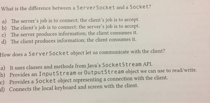  What is the difference between a Server Socket and a Socket?