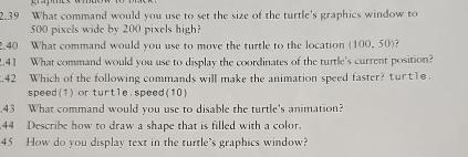  2.39 What command would you use to set the size of